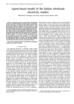 Agent-based model of the Italian wholesale electricity market