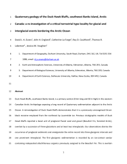 Quaternary geology of the Duck Hawk Bluffs, southwest Banks