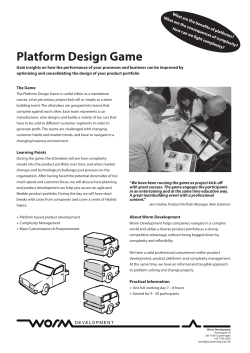 Platform Design Game Marketing