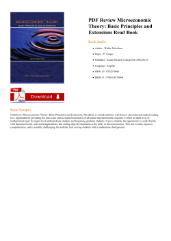 PDF Review Microeconomic Theory: Basic Principles