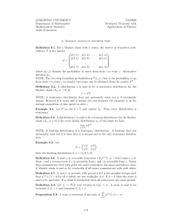 LINK&uml;OPING UNIVERSITY Department of Mathematics