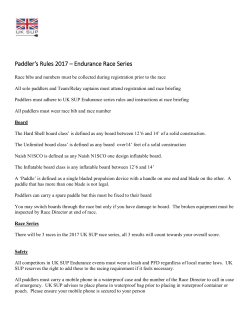 Paddler`s Rules 2017