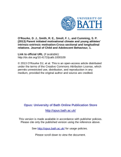 Parent-initiated Motivational Climate and Young Athletes` Intrinsic