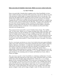 1 Rules conversion of Columbia`s Sam Grant