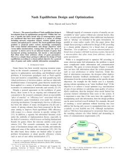 Nash Equilibrium Design and Optimization