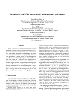 Extending Stream X-Machines to specify and test systems with