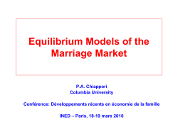 Equilibrium Models of the Marriage Market