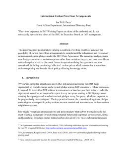 International Carbon Price Floors