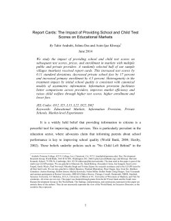 Report Cards - Harvard Kennedy School