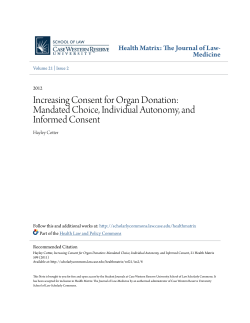 Increasing Consent for Organ Donation: Mandated Choice