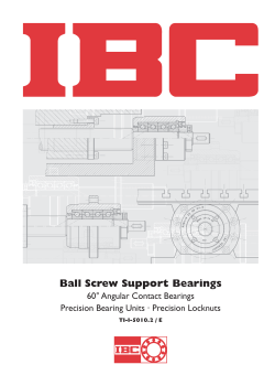 Ball Screw Support Bearings