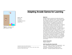 Adapting Arcade Games for Learning