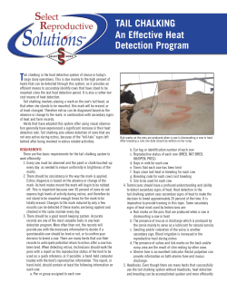 TAIL CHALKING An Effective Heat Detection Program