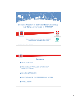 Decision Problem of Instrumentation (metering) in a