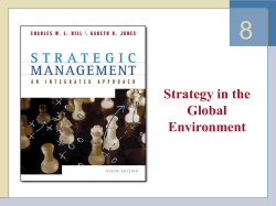 Chapter 8 Strategy in the Global Environment