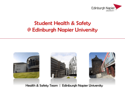 Health and Safety - Edinburgh Napier Staff Intranet