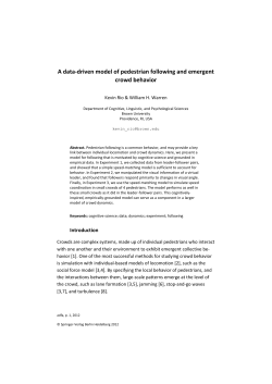 A data-driven model of pedestrian following and emergent crowd
