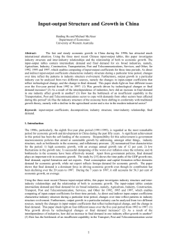 Input-output Structure and Growth in China