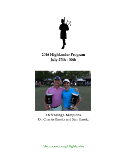 2016 Highlander Program July 27th - 30th