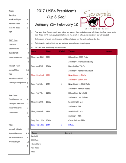 2017 USPA President`s Cup 8 Goal January 25