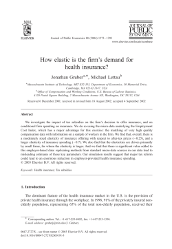 How elastic is the firm`s demand for health