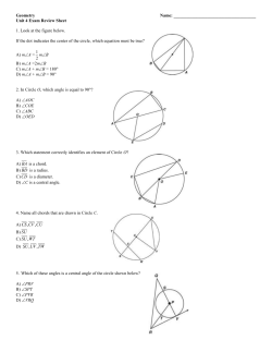 Geometry Name: Unit 4 Exam Review Sheet 1. Look at the figure