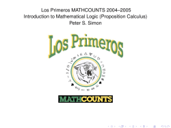 Proposition Calculus