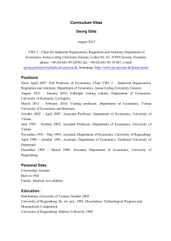 Curriculum Vitae - Justus-Liebig