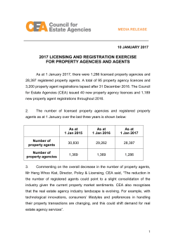 2017 licensing and registration exercise for property agencies and