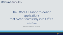 Use Office UI Fabric to design applications that blend seamlessly