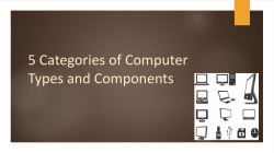 5 Categories of Computer Types and Components