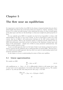 Chapter 5 The flow near an equilibrium