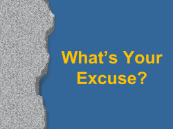 Excuses! - Rose Avenue Church of Christ