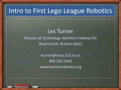 Introduction To FLL Presentation