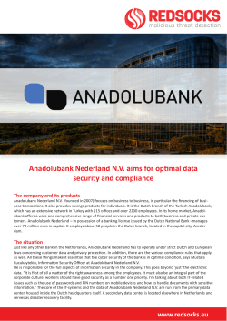 Anadolubank Nederland N.V. aims for optimal data security and