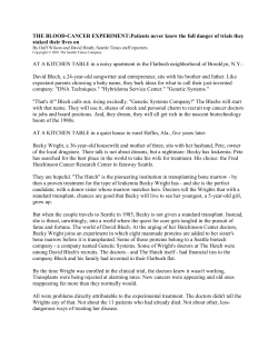 Leukemia trial at the Fred Hutchinson