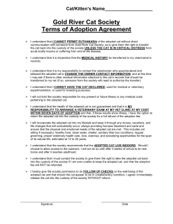 Adoption Terms Agreement