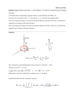 M2.2.Circle Wire Problem: Suppose that on the circle , , there is a