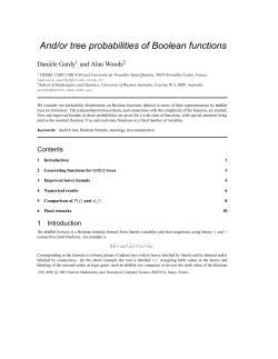 And/or tree probabilities of Boolean functions - PRiSM