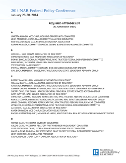 invited participants only - National Association of Realtors