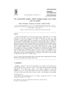 On constructible graphs, infinite bridged graphs and weakly cop