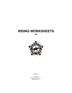 riding worksheets - Canadian Pony Club