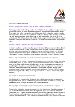 Play Streets Frequently Asked Questions