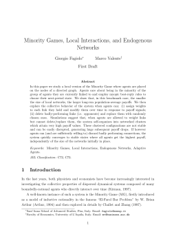 Minority Games, Local Interactions, and Endogenous