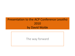 ACP - Principal to Principal