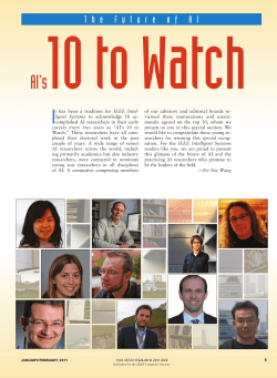AI`s 10 to Watch - IEEE Computer Society