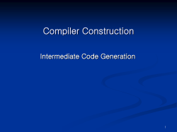 ITS 015: Compiler Construction