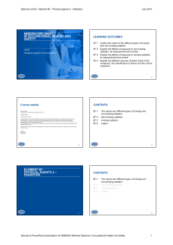 nebosh diploma in occupational health and safety