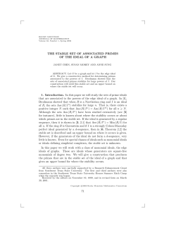 The Stable Set of Associated Primes of the Ideal of a