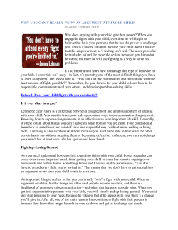 Why You Can`t Really Win an Argument with Your Child